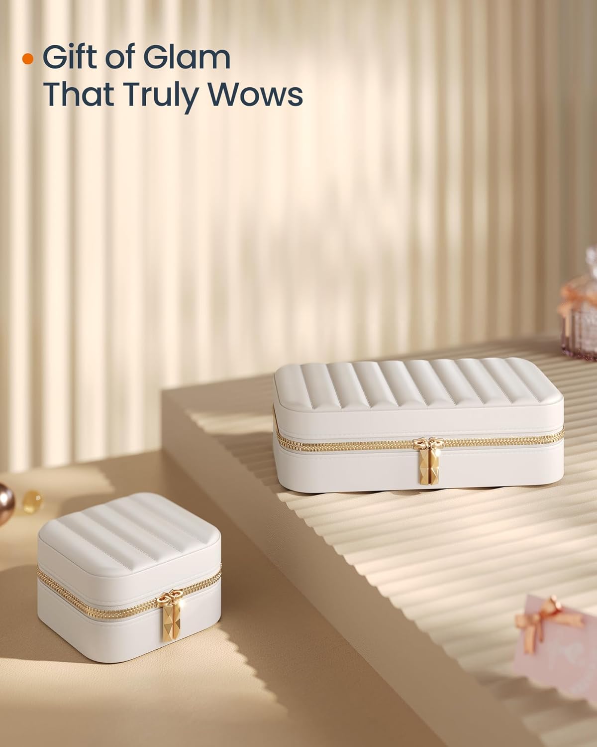 Songmics Κοσμηματοθήκη Ταξιδίου - Cloud White - JBC180W01