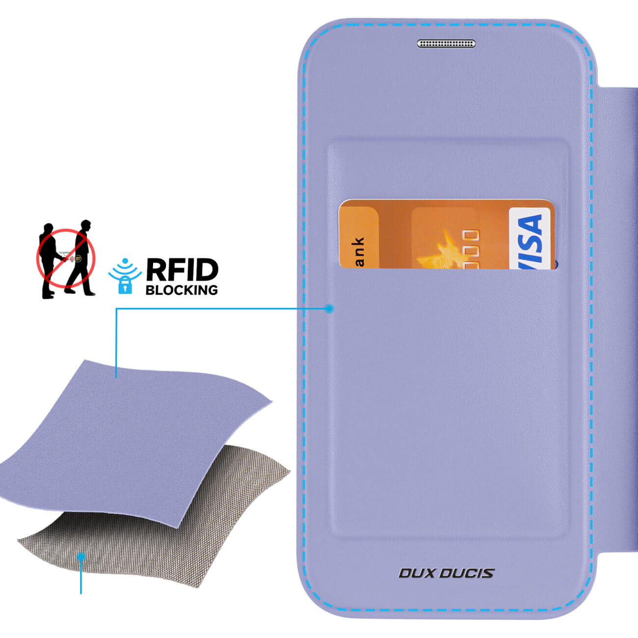 Dux Ducis iPhone 15 Pro Max Skin X Pro Magnetic Flip Case Θήκη Βιβλίο με MagSafe - Purple