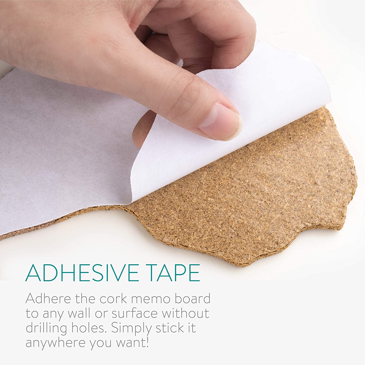 Navaris Cork Notice Board - Πίνακας Ανακοινώσεων με Πινέζες - Design World Map - Brown - 53172.1