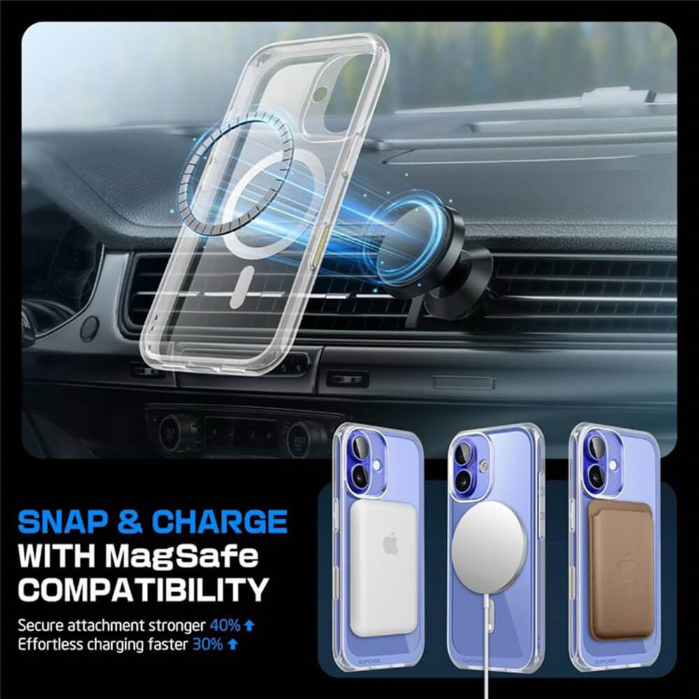 Supcase iPhone 16 - Unicorn Beetle MagStand MagSafe Σκληρή Θήκη - Διάφανη