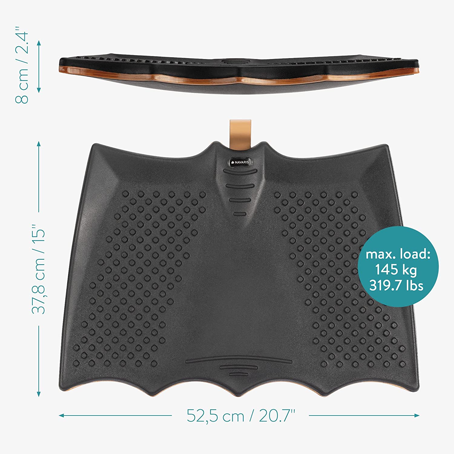 Navaris Χαλάκι Δαπέδου κατά της Κούρασης - Black - 55155.01.2