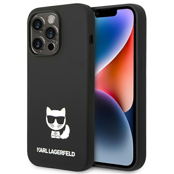 Karl Lagerfeld iPhone 14 Pro Silicone Choupette Body Θήκη Σιλικόνης - Black - KLHCP14LSLCTBK