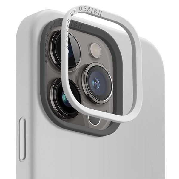 Uniq iPhone 15 Pro Lino Hue Magclick Θήκη Σιλικόνης με MagSafe - Chalk Grey
