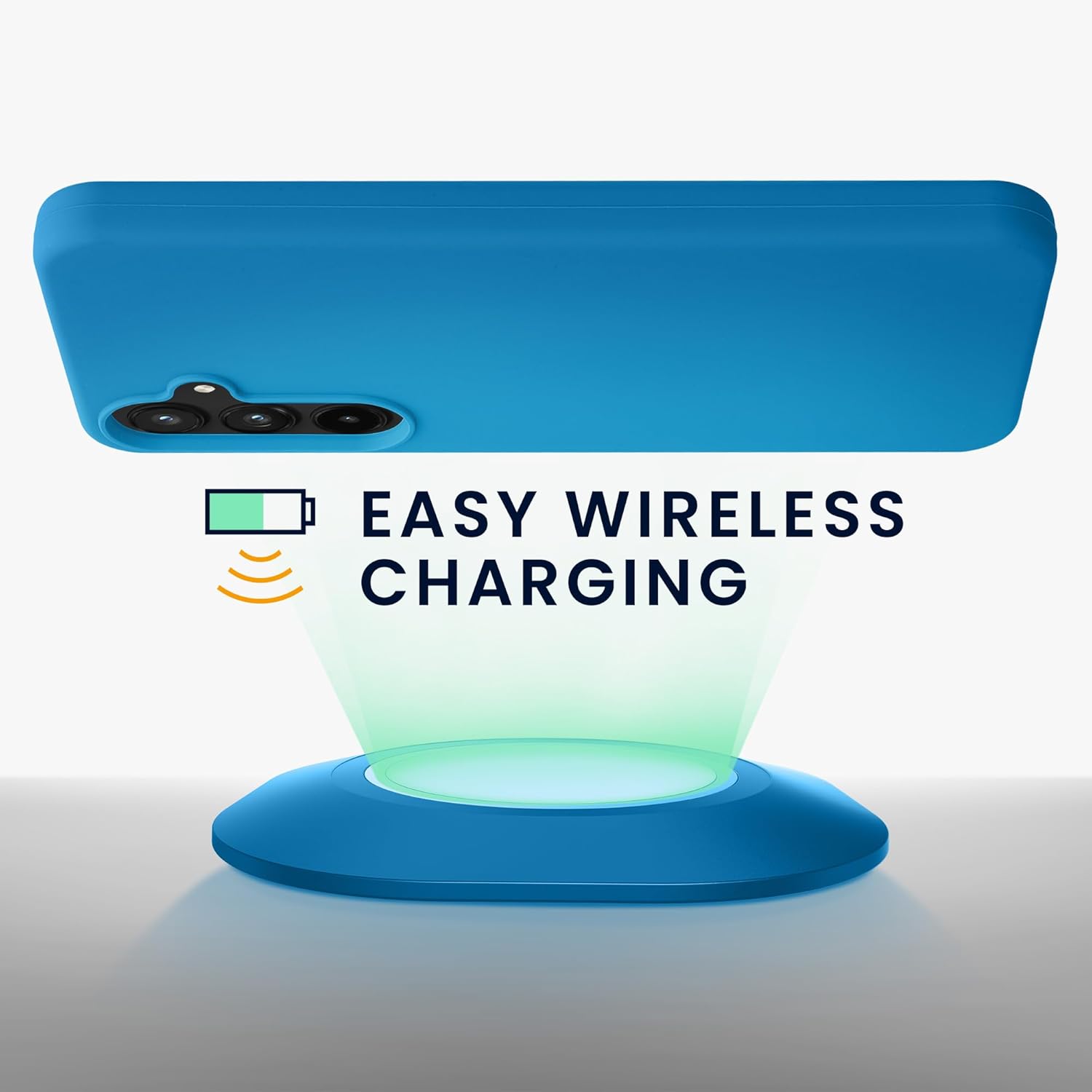 KW Samsung Galaxy A55 5G Θήκη Σιλικόνης Rubberized TPU - Caribbean Blue