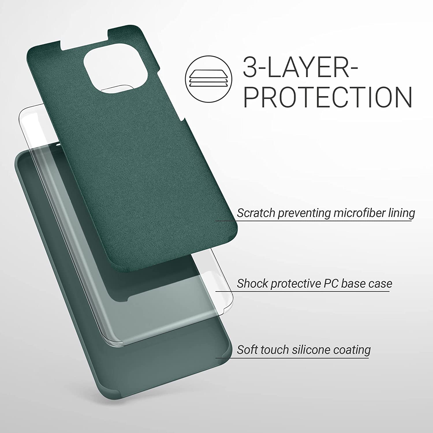 KW Xiaomi Mi 11 Θήκη Σιλικόνης Rubber TPU - Blue Green - 54379.171