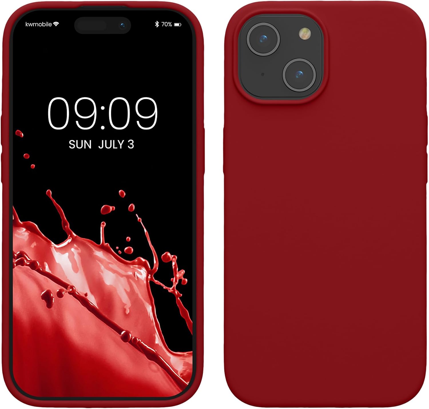 KW iPhone 15 Θήκη Σιλικόνης Rubberized TPU - Rhubarb Red