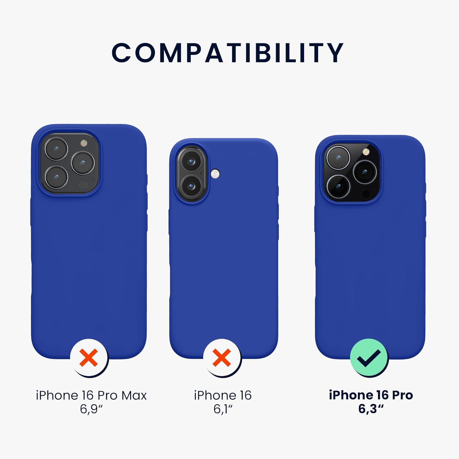KW iPhone 16 Pro Θήκη Σιλικόνης Rubberized TPU - Baltic Blue