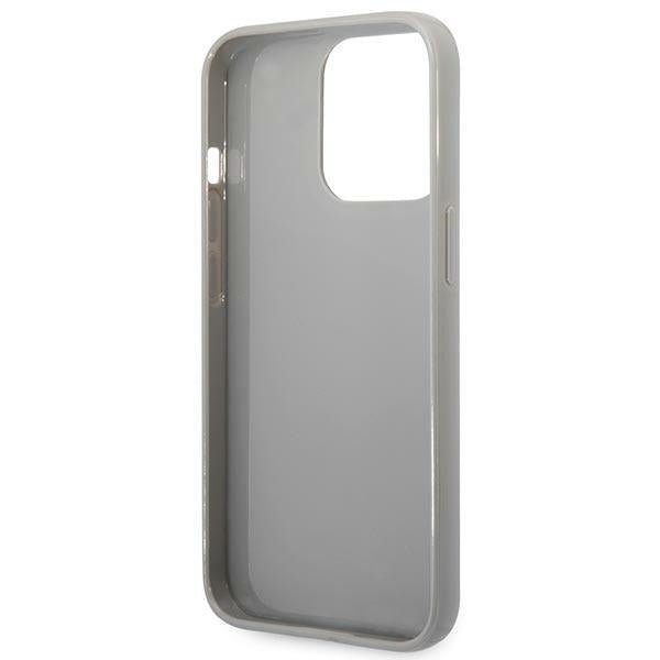 Karl Lagerfeld iPhone 14 Pro - Iridescent Monogram Σκληρή Θήκη με Πλαίσιο Σιλικόνης - Silver - KLHCP14LLGMMSV3