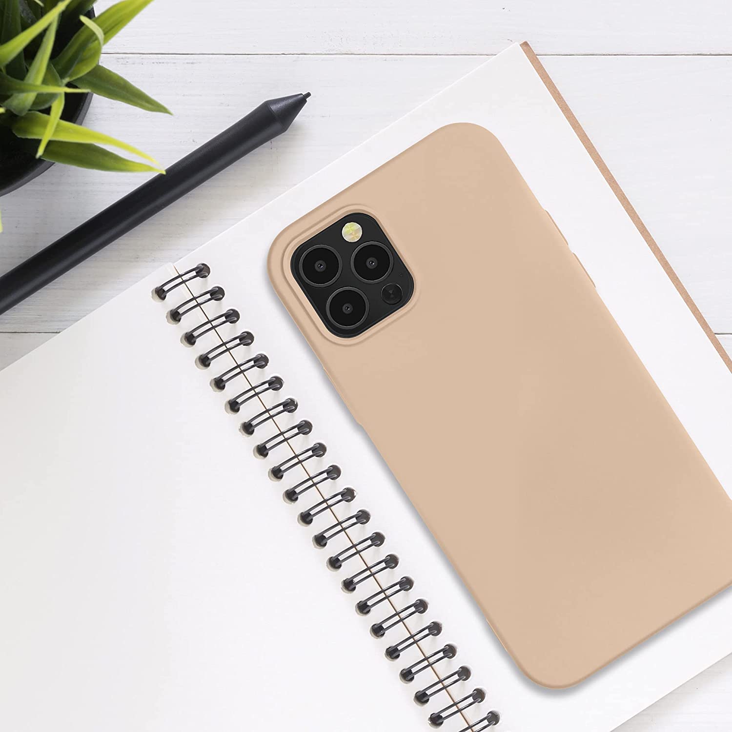 KW iPhone 12 / iPhone 12 Pro Θήκη Σιλικόνης Rubberized TPU - Antique Pink - 53844.10