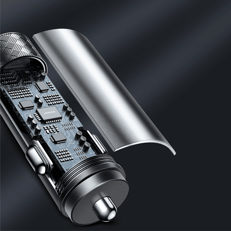 Joyroom JR - CL13 Car Charger Φορτιστής Κινητών στο Αυτοκίνητο με 2 Θύρες USB PD 50W - Gray
