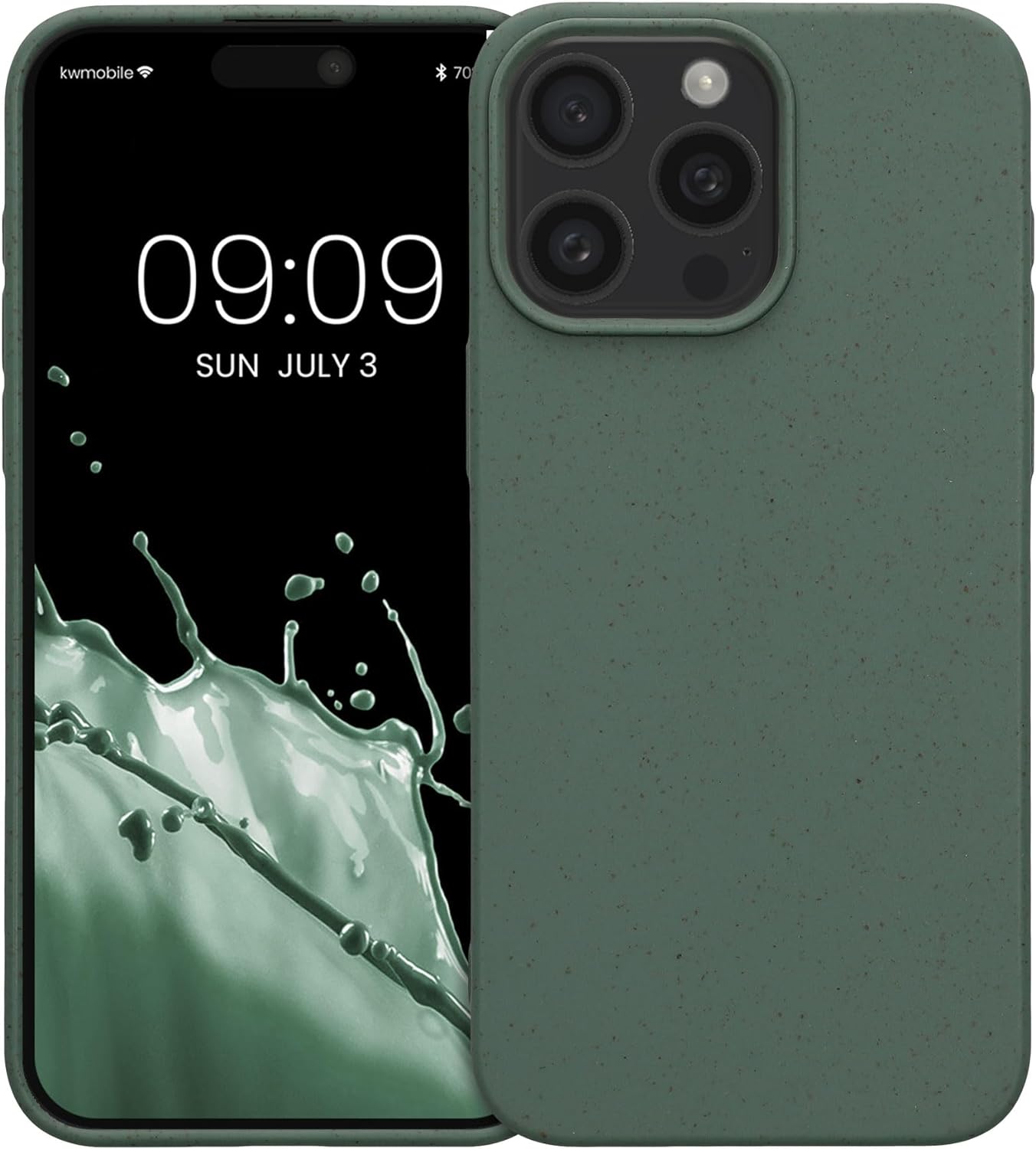 Kalibri iPhone 15 Pro Max Θήκη Σιλικόνης TPU με Ανακυκλώσιμο και Βιοδιασπώμενο Υλικό - Forest Green