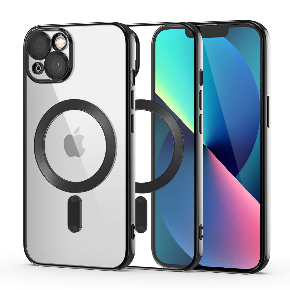Tech-Protect iPhone 13 Magshine Θήκη Σιλικόνης TPU με Magsafe - Διάφανη / Black