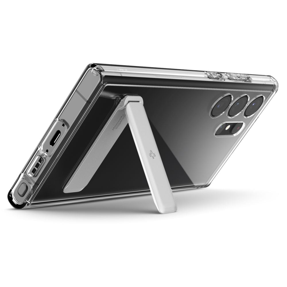 Spigen Samsung Galaxy S23 Ultra - Ultra Hybrid S Σκληρή Θήκη με Πλαίσιο Σιλικόνης - Crystal Clear