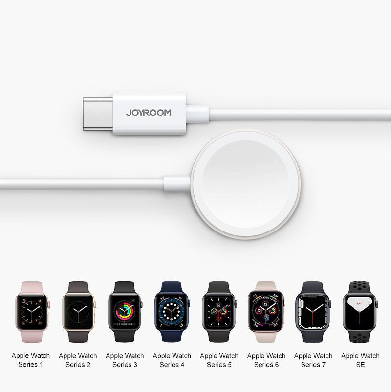 Joyroom Καλώδιο Type-C με Μαγνητική Βάση Φόρτισης για Apple Watch - 1.2m - White - S-IW004