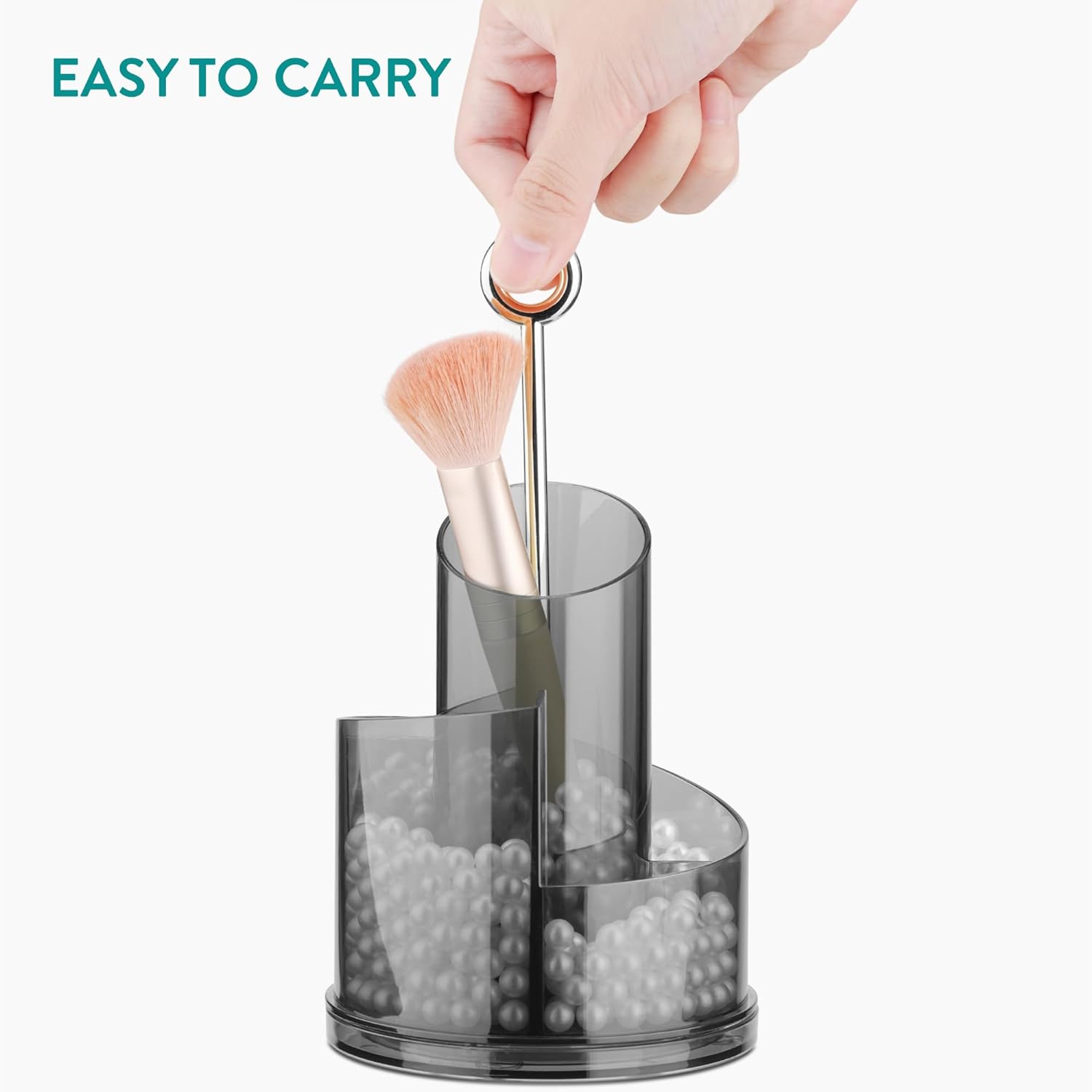 Navaris Περιστρεφόμενη Θήκη για Πινέλα Μακιγιάζ - Grey - 61656.01