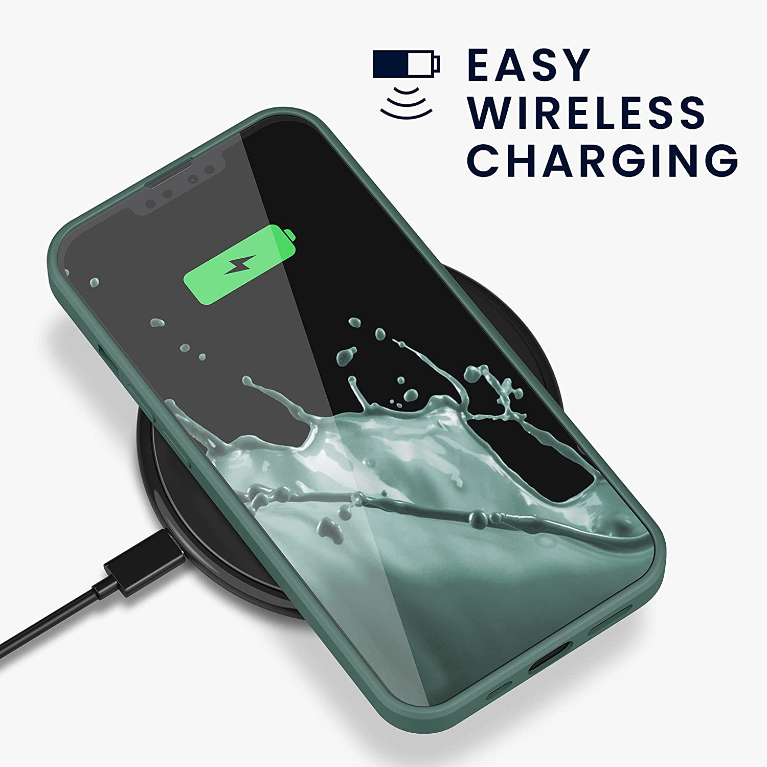 KW iPhone 13 Pro Θήκη Σιλικόνης Rubberized TPU - Forest Green - 55962.166