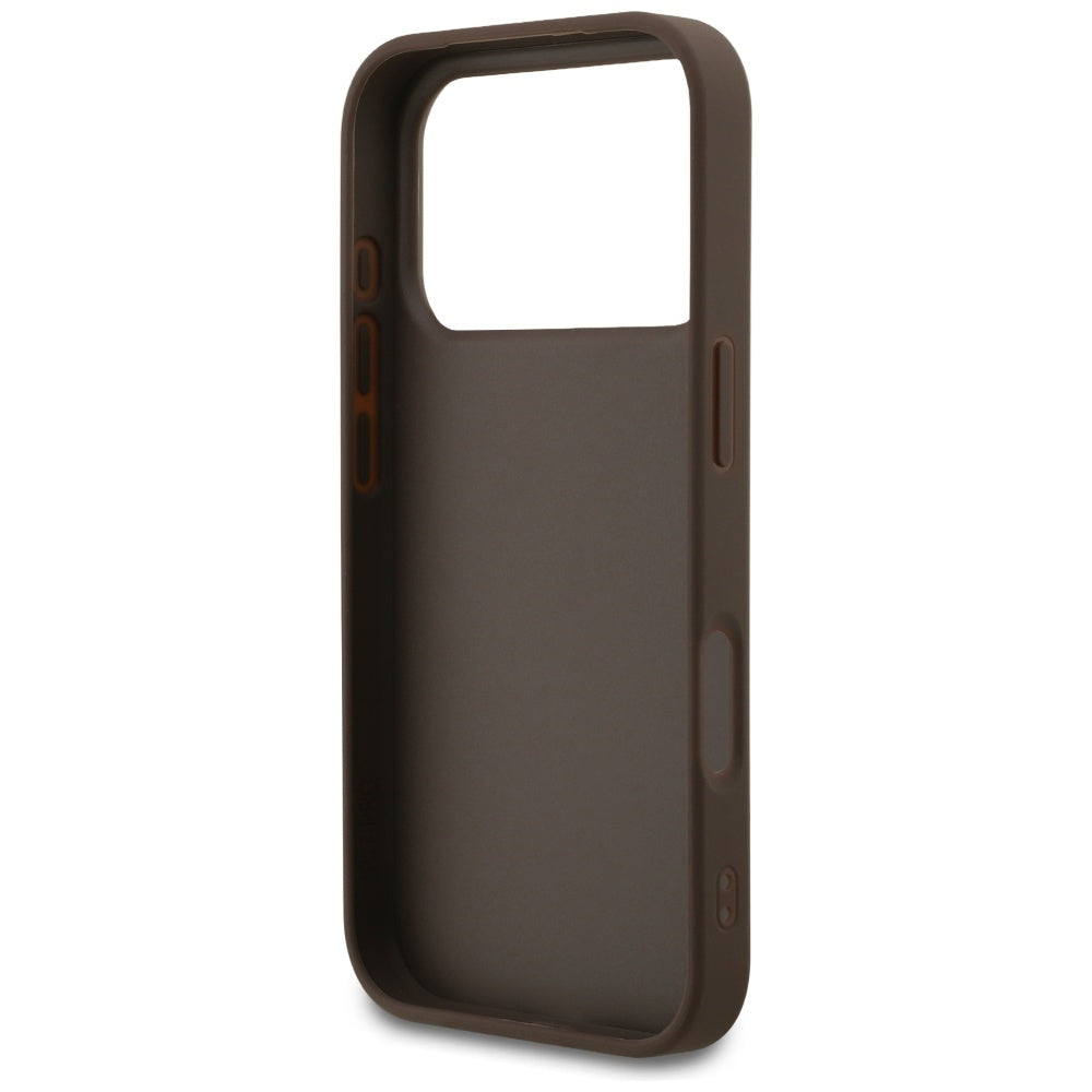 Guess iPhone 17 Pro - 4G Classic - Σκληρή Θήκη με Πλαίσιο Σιλικόνης και Επένδυση Συνθετικού Δέρματος - Brown - GUHCP17LG4GFBR