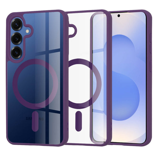 Techsuit Samsung Galaxy S25 - MagSafe Pro - Σκληρή Θήκη με Πλαίσιο Σιλικόνης - Purple