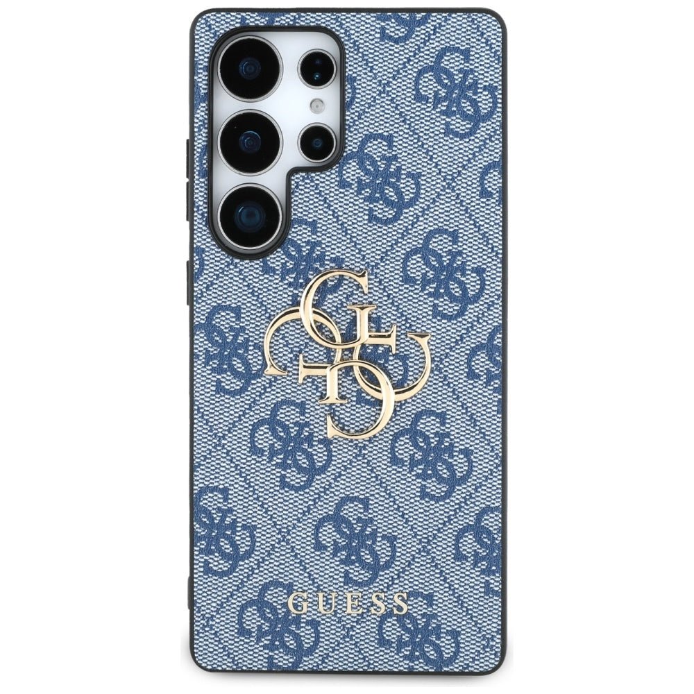 Guess Samsung Galaxy S25 Ultra - 4G Big Metal Logo - Θήκη με Επένδυση Συνθετικού Δέρματος - Blue - GUHCS25L4GMGBL