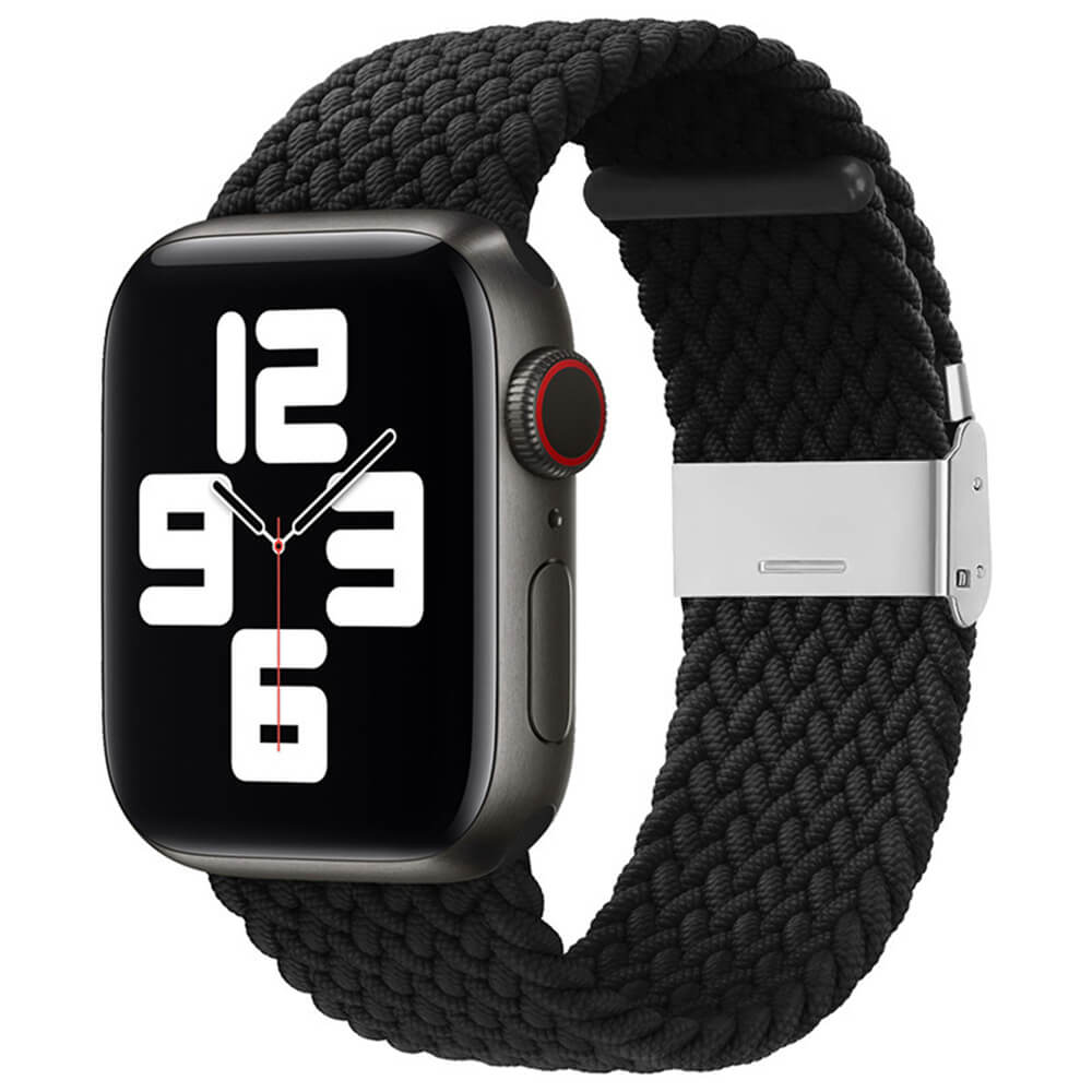 Techsuit Λουράκι Apple Watch 2/3/4/5/6/7/8/9/10/11 - SE (1/2/3) - 38/40/41/42mm Watchband W032 Nylon - Black