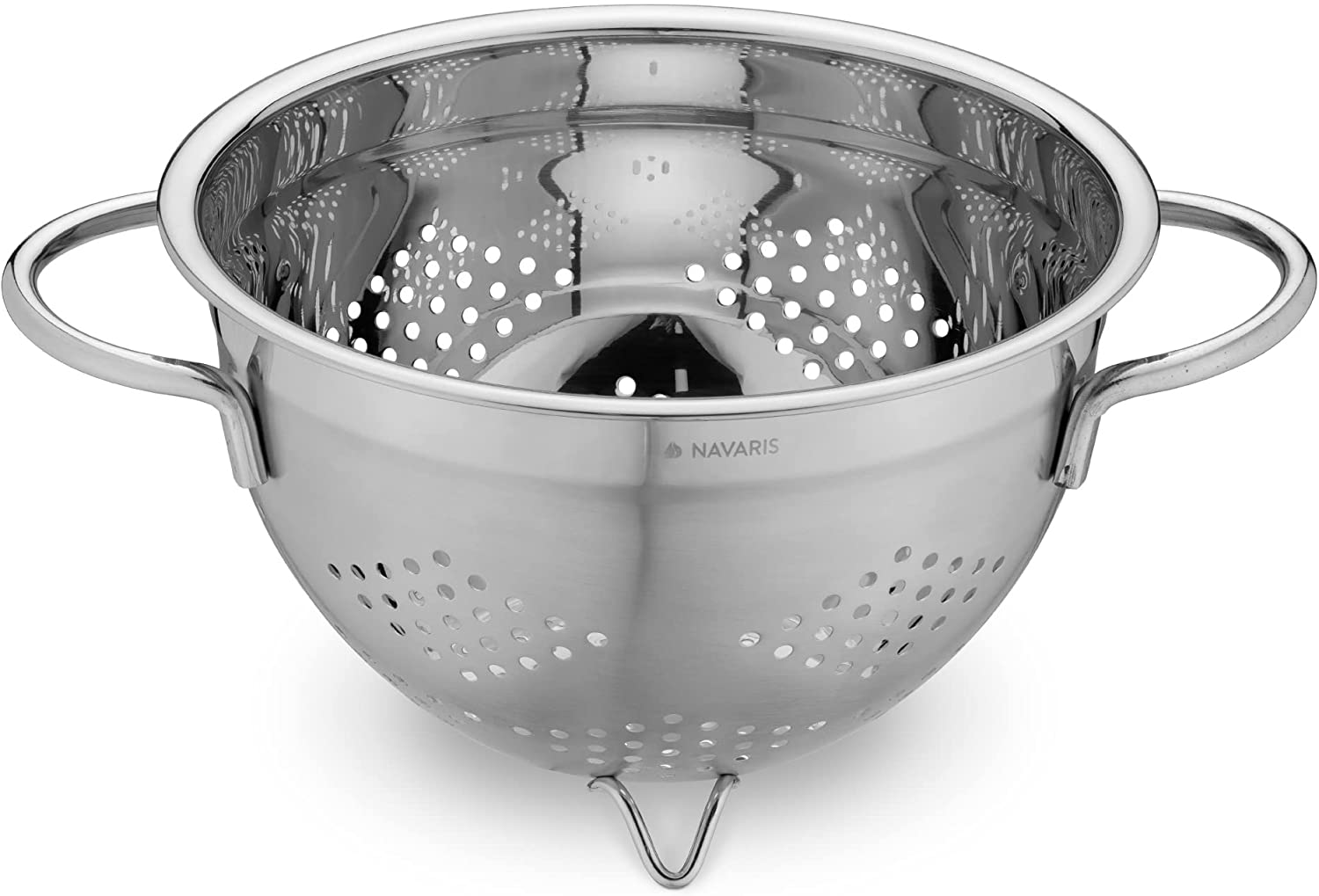 Navaris Σουρωτήρι από Ανοξείδωτο Ατσάλι με Λαβές - 20cm - Silver - 48522.02