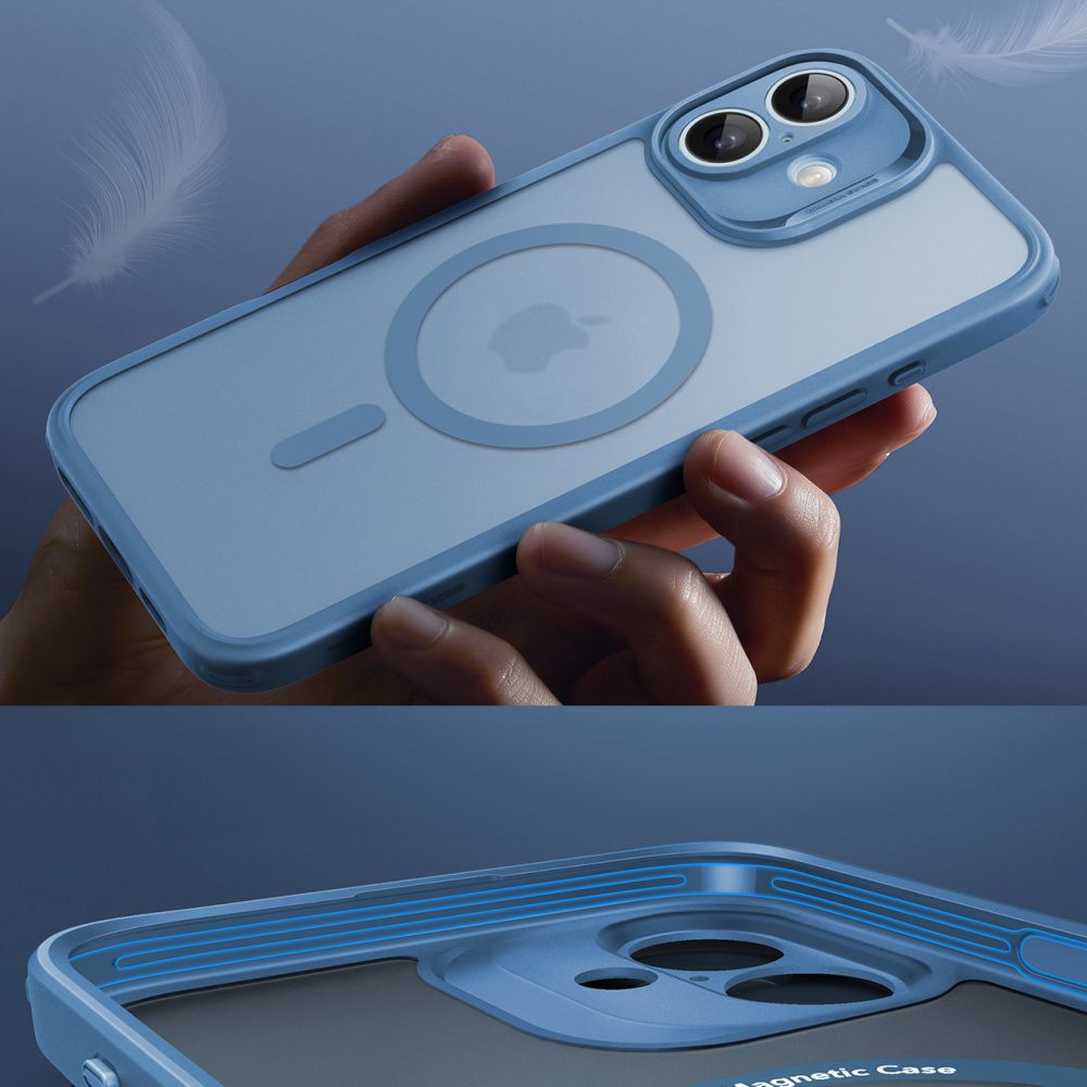 ESR iPhone 16 - Classic Pro Halolock - Σετ με 1 Αντιχαρακτικό Γυαλί Οθόνης και Θήκη MagSafe - Frosted Blue