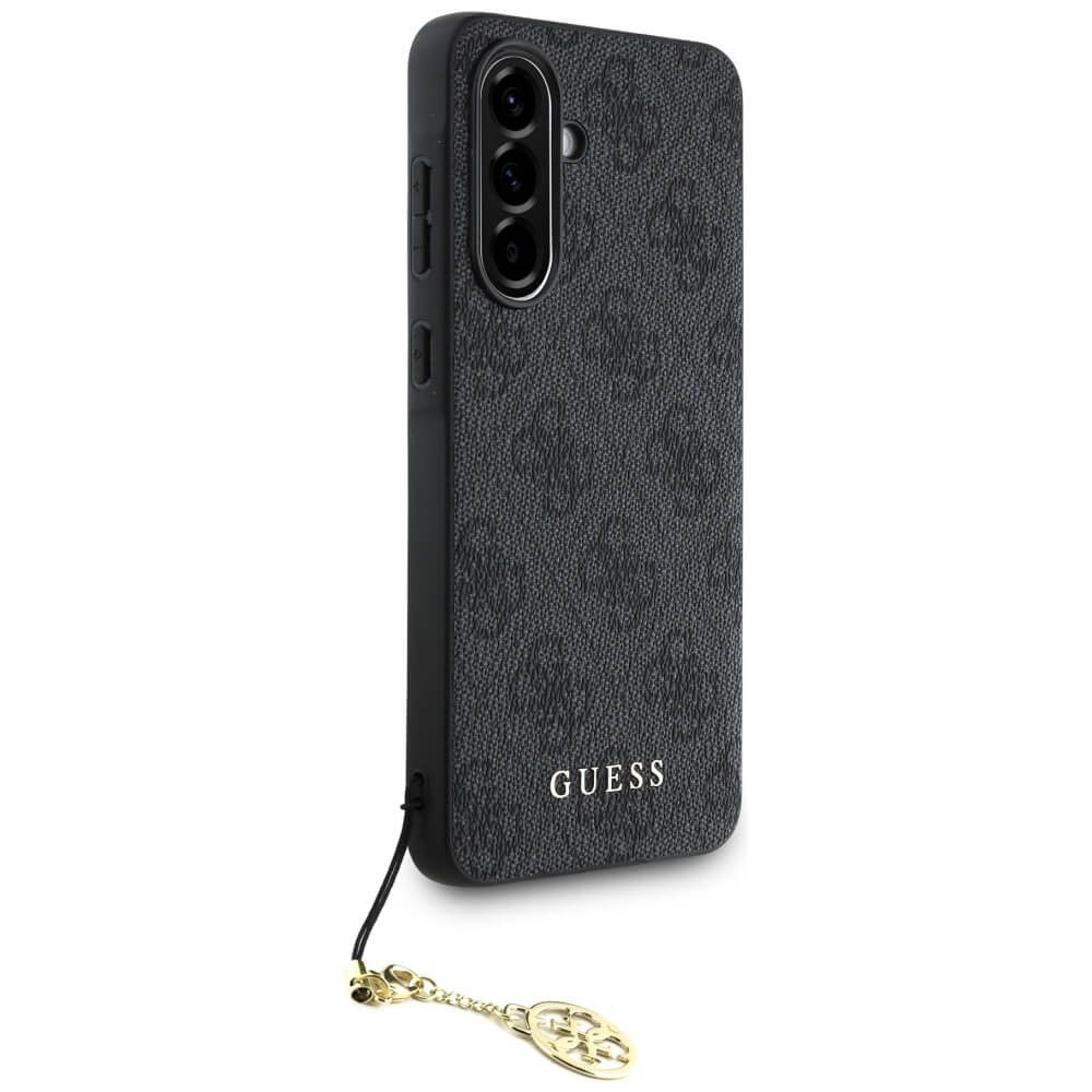 Guess Samsung Galaxy A56 5G - 4G Charms Collection - Θήκη με Επένδυση Συνθετικού Δέρματος - Black - GUHCSA56GF4GGR