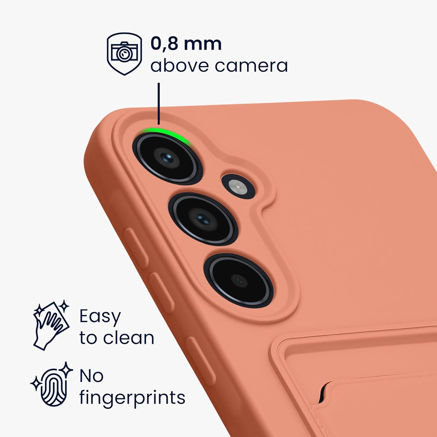 KW Samsung Galaxy A55 5G Θήκη Σιλικόνης TPU με Υποδοχή για Κάρτα - Grapefruit Pink