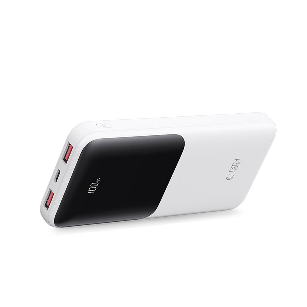 Tech-Protect PB01-22.5W Power Bank 10000mAh με 2 Θύρες USB και 1 Θύρα Type-C - White