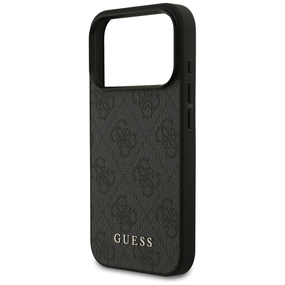 Guess iPhone 17 Pro - 4G Classic - Σκληρή Θήκη με Πλαίσιο Σιλικόνης και Επένδυση Συνθετικού Δέρματος - Black - GUHCP17LG4GFGR