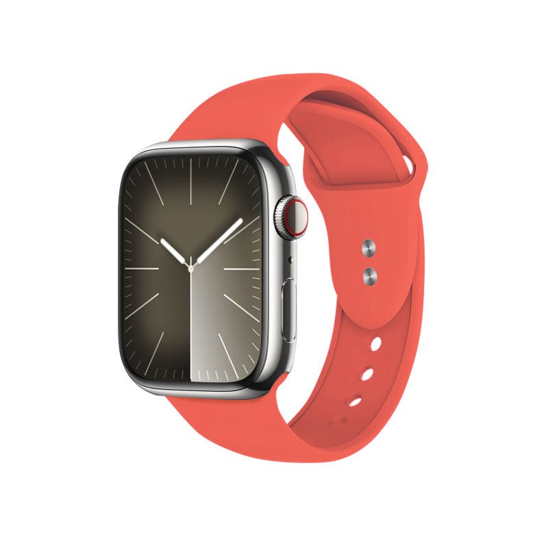 Crong Λουράκι Apple Watch 2/3/4/5/6/7/8/9/10/11 - SE (1/2/3) - 38/40/41/42mm Σιλικόνης - Liquid Strap - Coral
