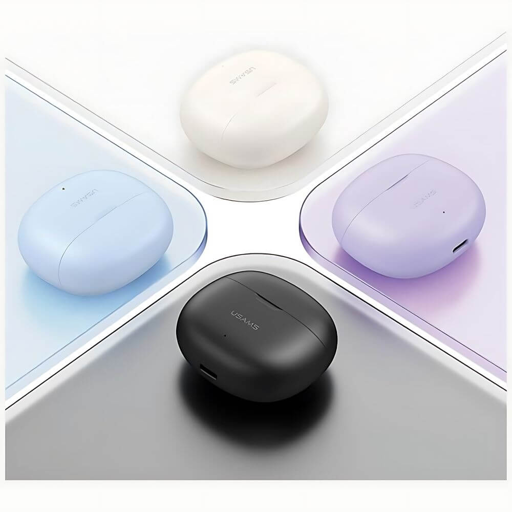 USAMS TWS Rhymbo Series - Bluetooth 5.3 - Ασύρματα ακουστικά για Κλήσεις / Μουσική - Black - likebrands.gr