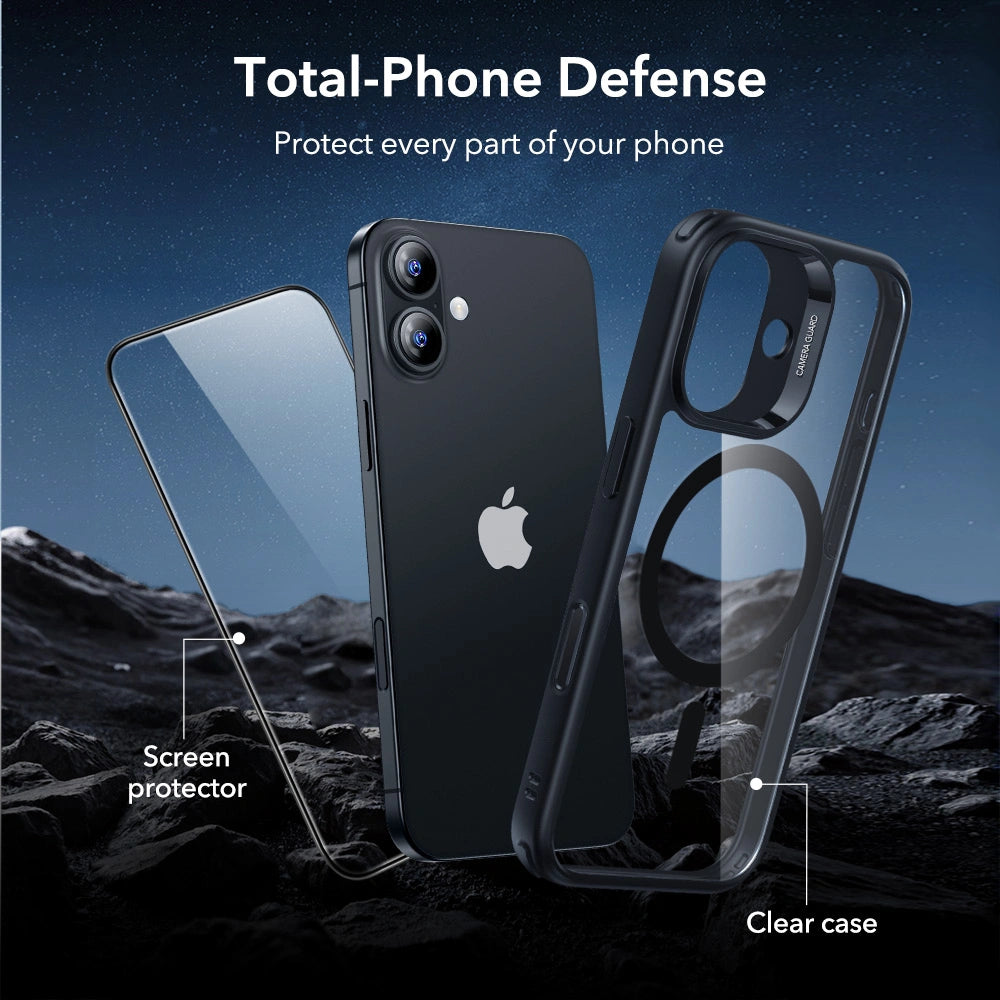 ESR iPhone 17 - Σετ με Classic Hybrid MagSafe Σκληρή Θήκη με Πλαίσιο Σιλικόνης και Αντιχαρακτικό Γυαλί Οθόνης - Διάφανη / Black