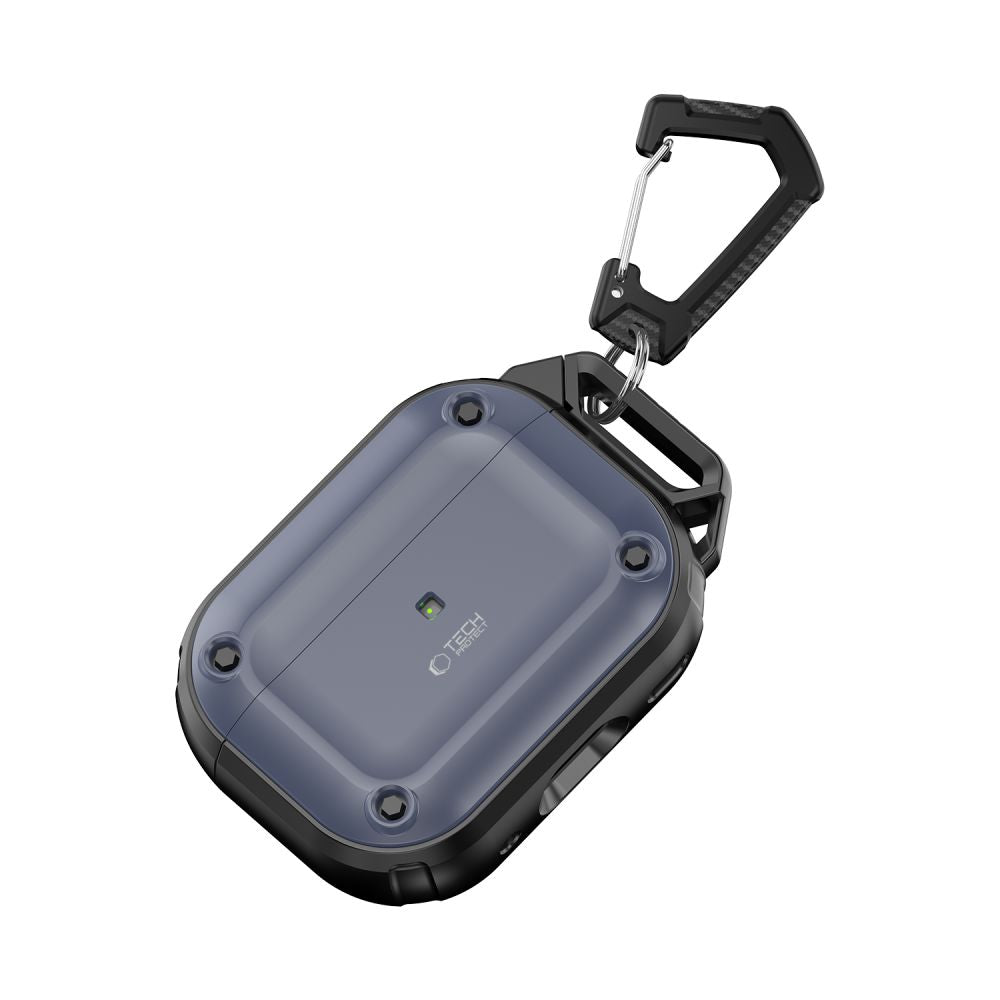 Tech-Protect AirPods Pro 1 / 2 Θήκη από Σκληρό Πλαστικό και Σιλικόνη - Rough Hook - Steel Blue