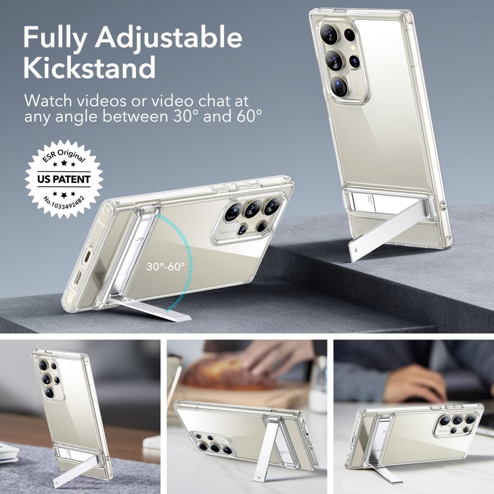 ESR Samsung Galaxy S24 Ultra Air Shield Boost Σκληρή Θήκη με Πλαίσιο Σιλικόνης και Stand - Διάφανη
