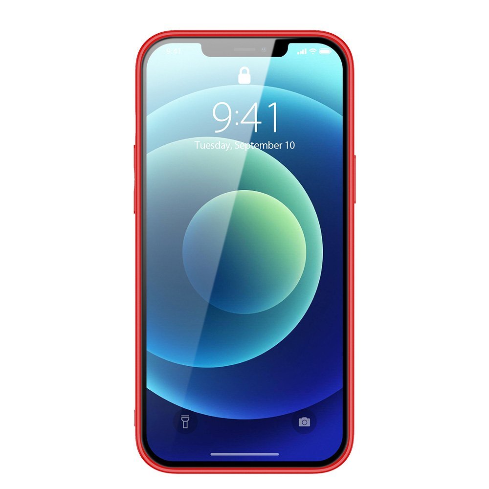 Dux Ducis iPhone 12 Yolo Elegant Series Θήκη με Επένδυση Συνθετικού Δέρματος - Red