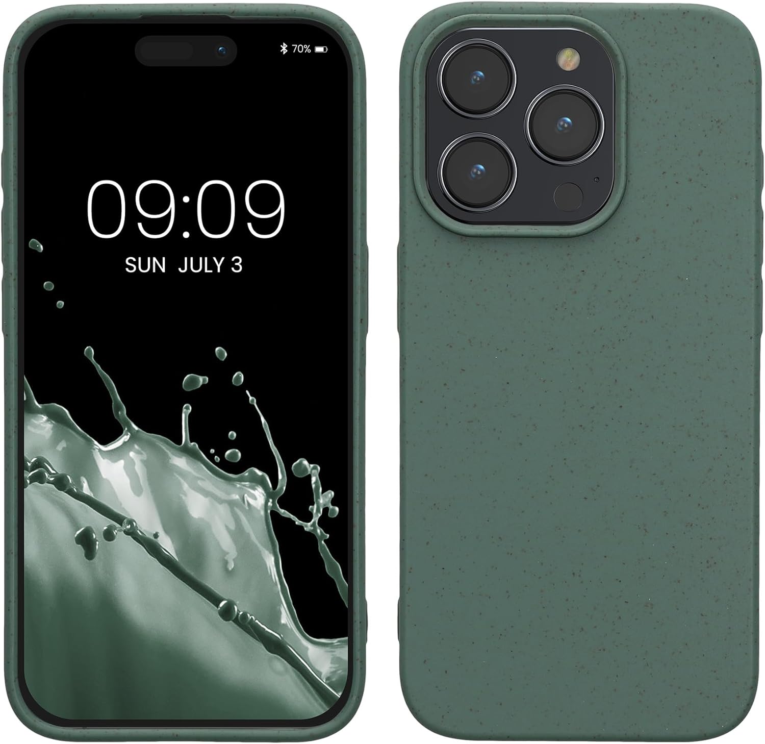 Kalibri iPhone 15 Pro Θήκη Σιλικόνης TPU με Ανακυκλώσιμο και Βιοδιασπώμενο Υλικό - Forest Green