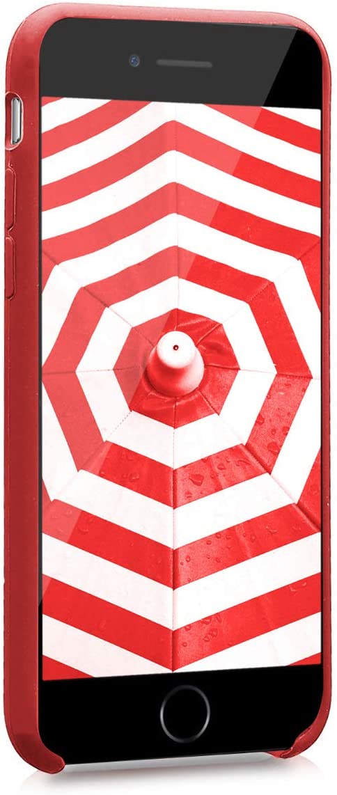 KW iPhone SE 2022 / SE 2020 / 7 / 8 Θήκη Σιλικόνης Rubber TPU - Dark Red - 40225.20