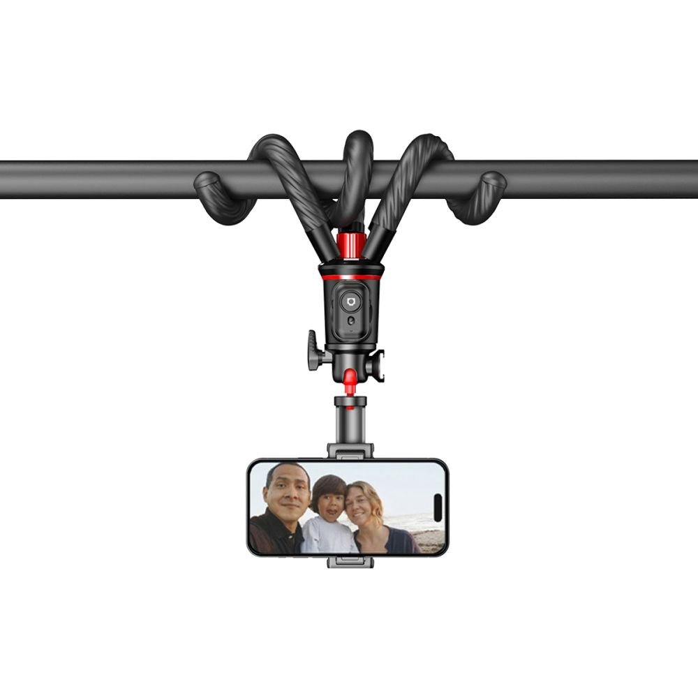 Tech - Protect L07S Ασύρματο Selfie Stick με Τρίποδο με Εύκαμπτα Πόδια και Τηλεχειριστήριο Bluetooth - Black
