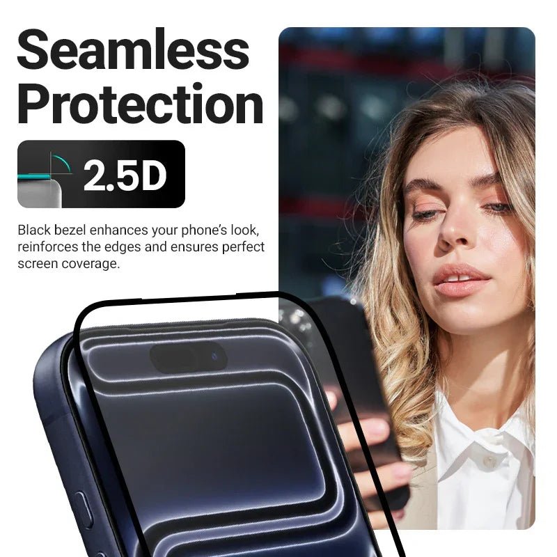 Crong iPhone 16 Pro Max / iPhone 17 Pro Max - EasyShield - Full Screen Αντιχαρακτικό Γυαλί Οθόνης - 2 Τεμάχια - Clear