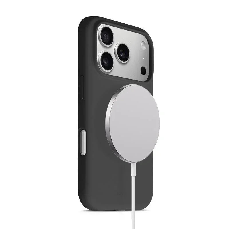 Crong iPhone 17 Pro - Color Cover Magnetic - Θήκη Σιλικόνης με MagSafe - Black