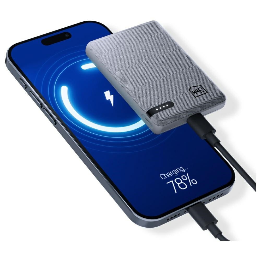 3MK Pocket PowerBank 5000mAh με 1 Θύρα Type - C - Grey