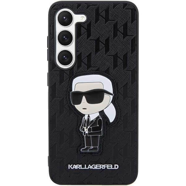 Karl Lagerfeld Samsung Galaxy S23+ - Saffiano Monogram Ikonik Σκληρή Θήκη - Black - KLHCS23MSAKLHKPK - likebrands.gr