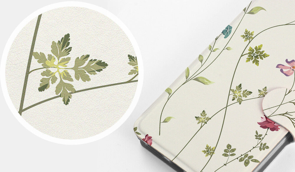 Mobiwear iPhone 12 Pro Θήκη Βιβλίο Slim Flip - Design Field Flowers - MD03S