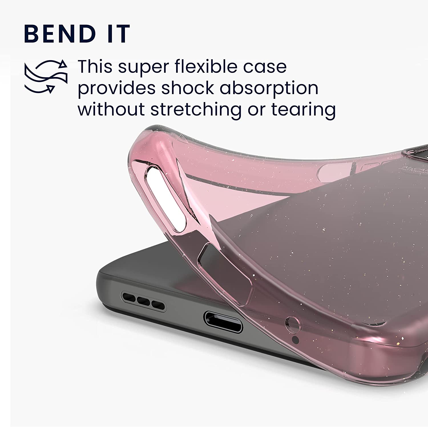 KW Xiaomi Redmi 10 Θήκη Σιλικόνης TPU Design Glitter Uniform - Διάφανη / Silver Pink - 56839.02