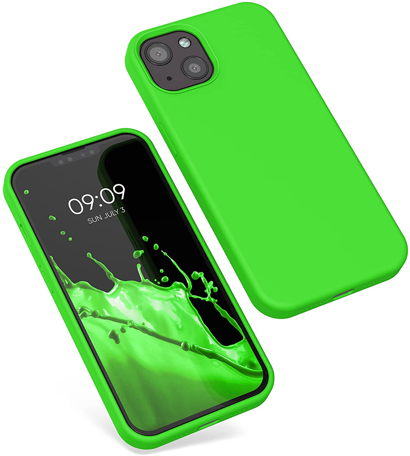 KW iPhone 13 Θήκη Σιλικόνης Rubberized TPU - Lime Green - 55878.159