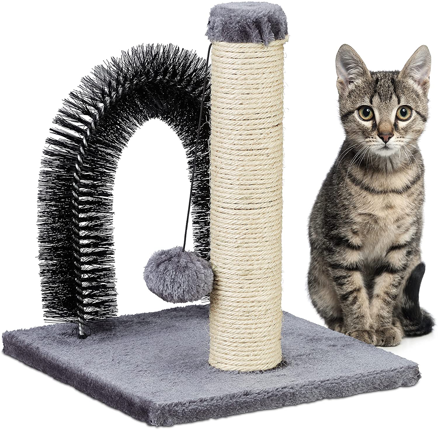 Relaxdays Ονυχοδρόμιο για Γάτες με Καμάρα για Μασάζ και Παιχνίδι - 37 x 30 x 30 cm - 4052025308117