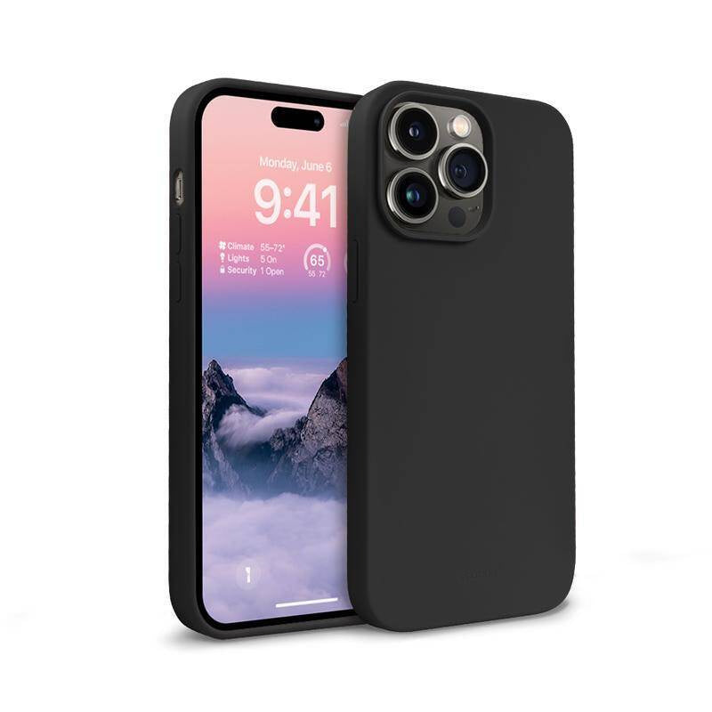 Crong iPhone 14 Pro Max Color Cover Θήκη Σιλικόνης - Black