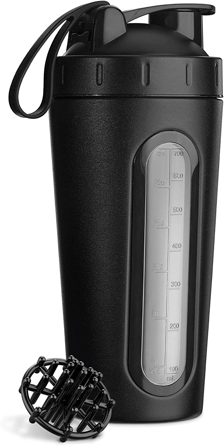 Navaris Σέικερ / Μπουκάλι από Ανοξείδωτο Ατσάλι - BPA FREE - 750mL - Black - 52703.2.01