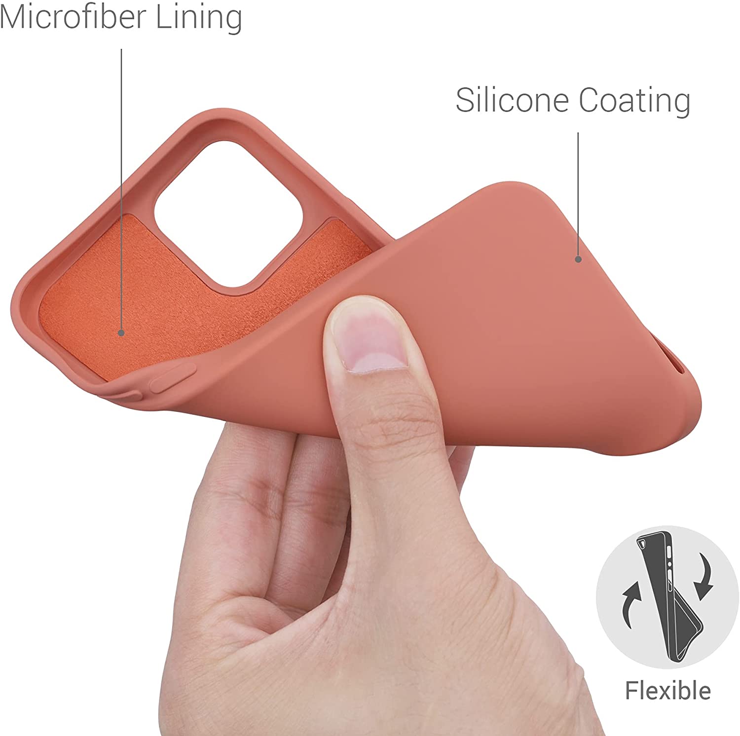 KW iPhone 12 / iPhone 12 Pro Θήκη Σιλικόνης Rubberized TPU - Blush Beauty - 53844.215